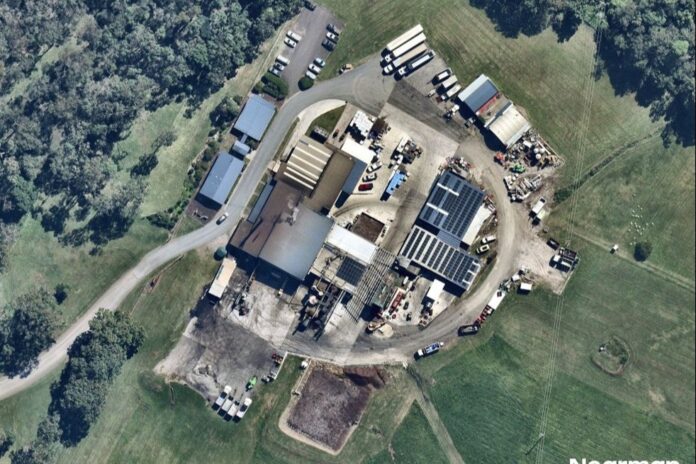 The site of Norganics' rendering and animal by-product processing plant. Picture: Nearmap.