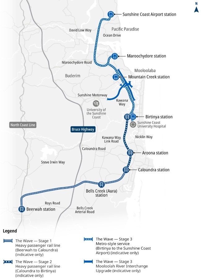 A map of The Wave.