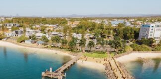 Proposed improvements from the refurbished rock groin to the south boat ramp.