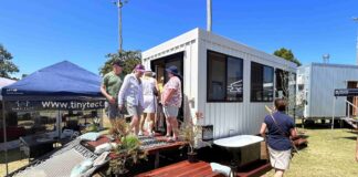 One of the tiny homes on display at expo