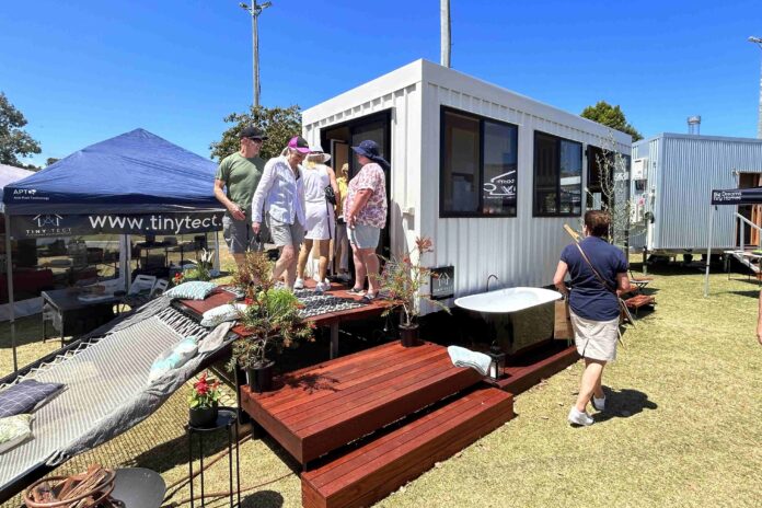 One of the tiny homes on display at expo