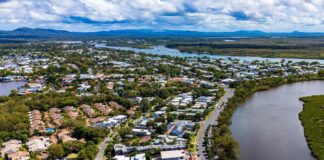 Noosa from the air.