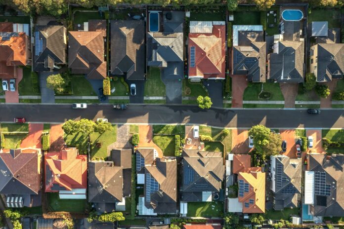 Rows of houses.