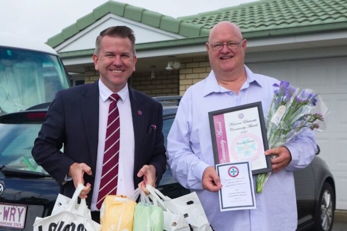 Jarrod Bleijie and Free Little Pantry Founder Wayne Hunt