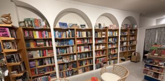 Annie’s Books on Peregian staff have been busy relocating books into their new, larger premises. Picture: Supplied