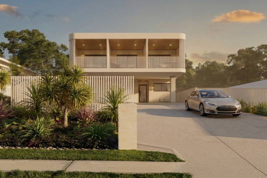An artist's impression of how the development will look from the street.