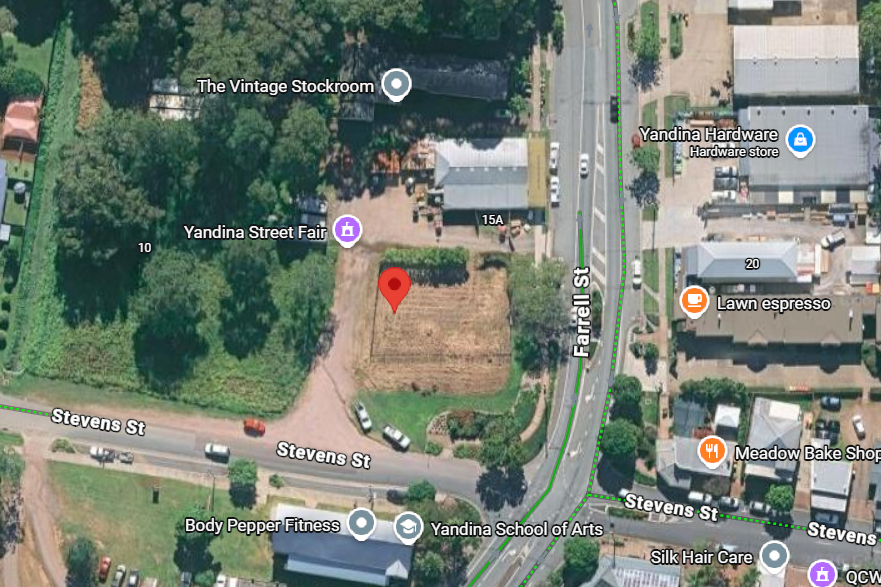 Where the service station will be located in Yandina.
