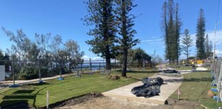 A long stretch of pathway at Alexandra Headland is being upgraded. Picture: Steele Taylor.