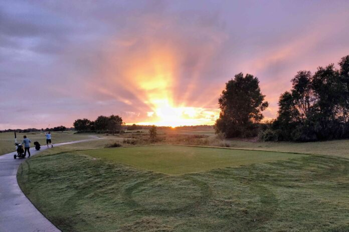 10th tee at dawn at Maroochy Golf Club. Photographer Norman Kerr.