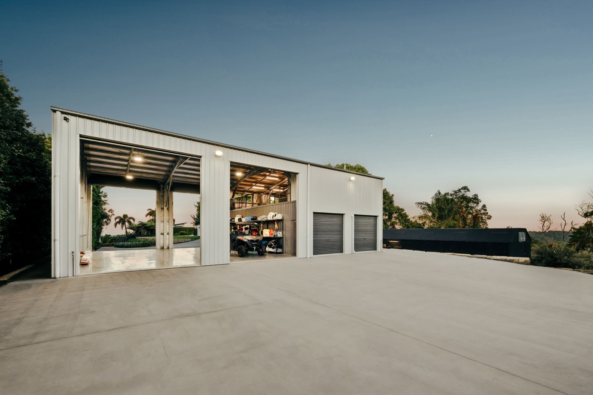 52 Serene Close: Mons: The new 220sqm shed can house multiple cars or a combination of boat and caravan.