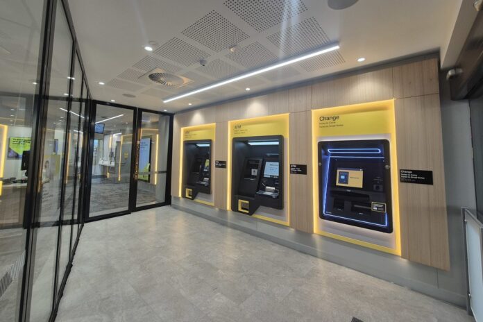 ATM machines at the renovated CommBank branch at Caloundra.