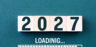 a graphic of the year 2027 from, Shutterstock