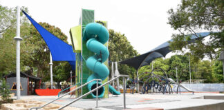 The playground at Quota Memorial Park, Nambour. Picture: Patrick Woods, Sunshine Coast Council.