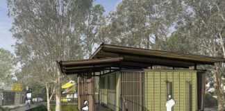 A conceptual sketch of the planned Changing Places facility at Quota Park, designed by local architects Bark Design. Picture: Noosa Council