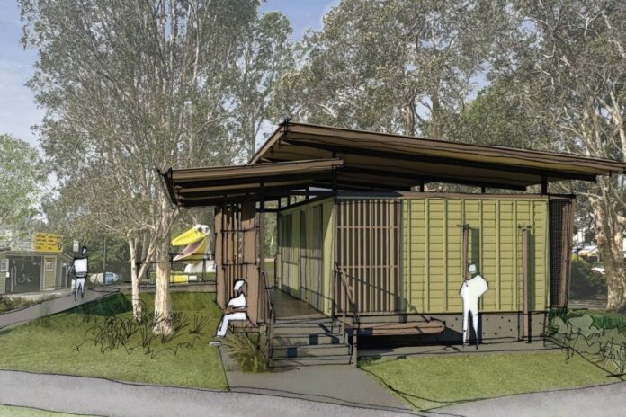 A conceptual sketch of the planned Changing Places facility at Quota Park, designed by local architects Bark Design. Picture: Noosa Council