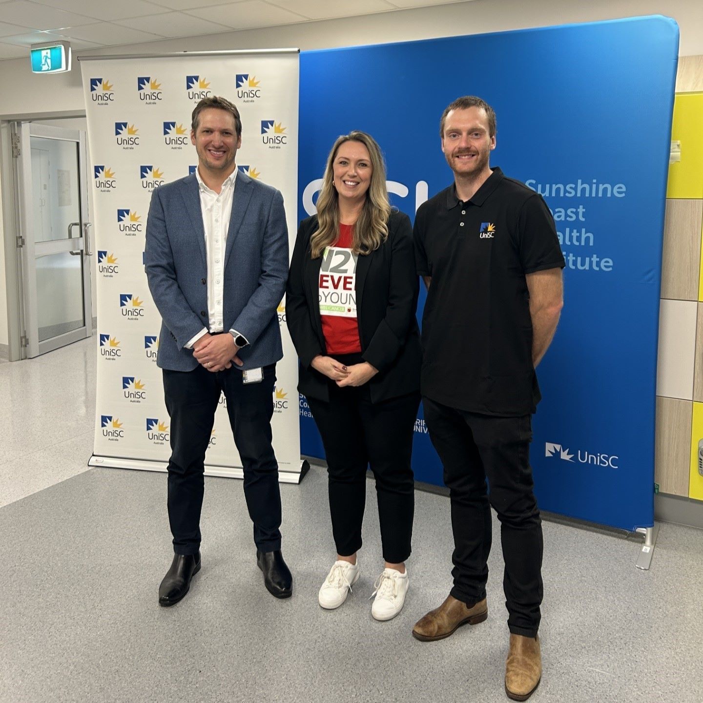 Dr Michael Allen, patient Natalie Hunter, Dr Lochlan Fennell. Picture: Supplied.