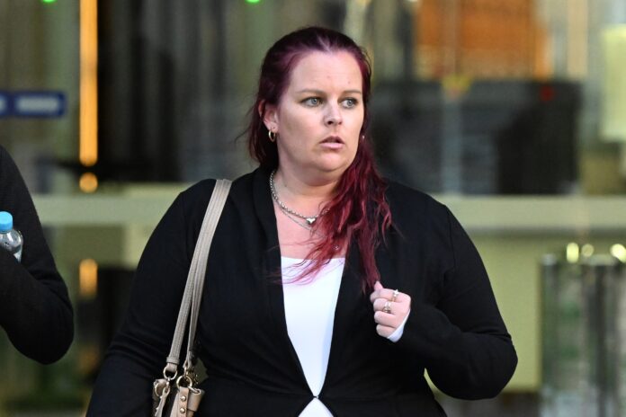 Tiana Howe outside the courthouse.