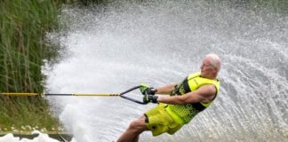 Sunshine Coast skier Fred Douglas, 75, continues chasing world titles. Picture: Supplied