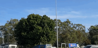 Traffic builds up near a roundabout following changes caused by the Doonella Bridge upgrade. Picture: Noosa Community Notice Board - Linne Roberts