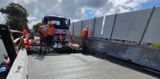 Cement pour Doonella Bridge