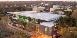 Library+ Caloundra aerial view