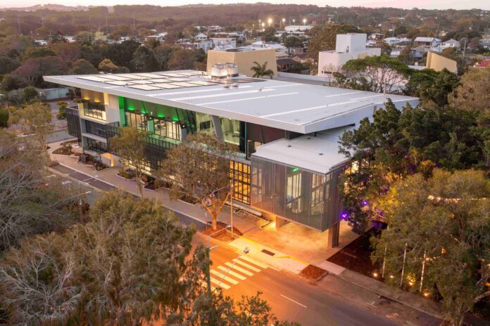 Library+ Caloundra aerial view