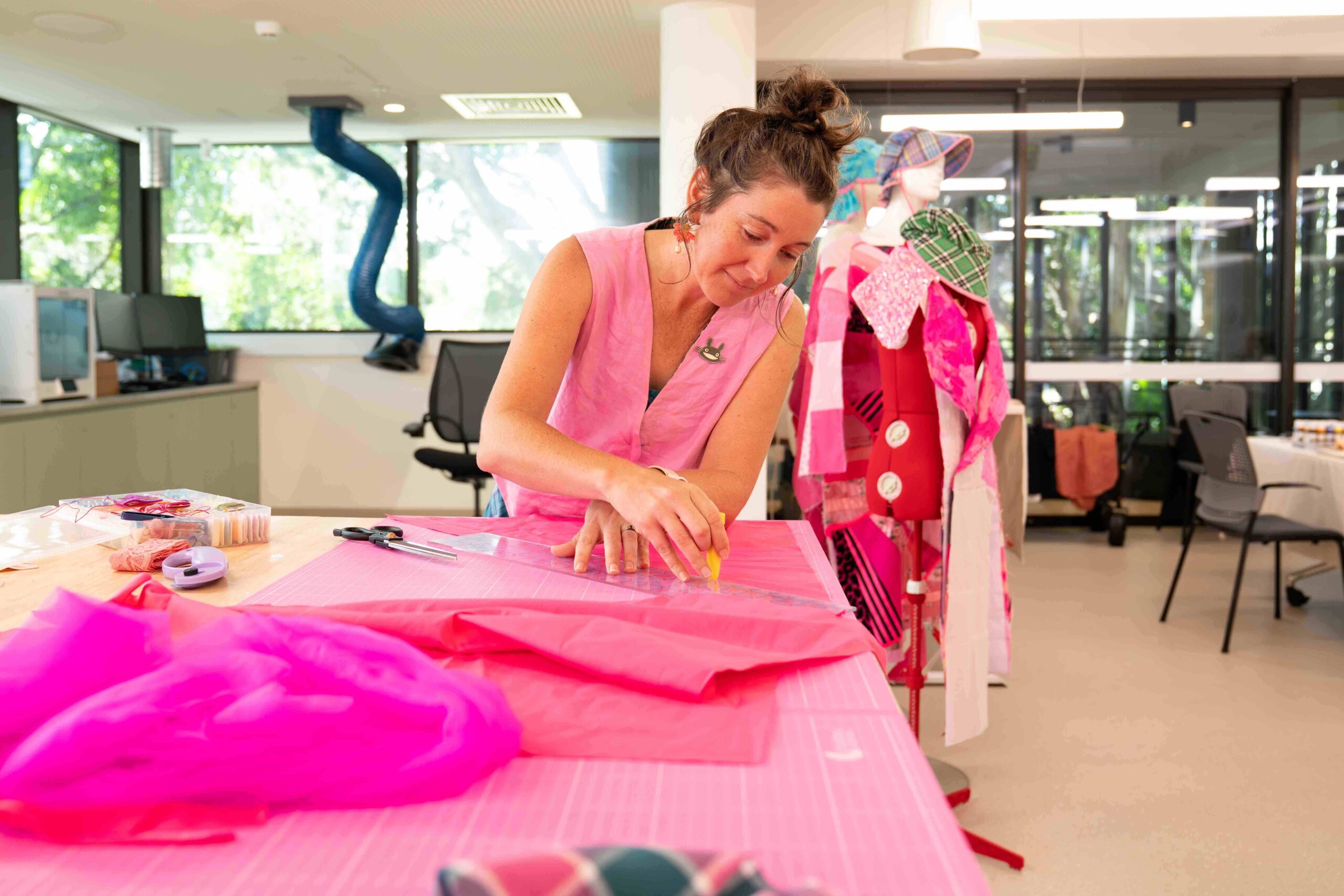 Shaye Hardisty utilising the makerspace facility at Library+ Caloundra.