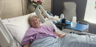 Sunshine Coast grandmother Robyn, 83, is recovering in hospital after suffering a fall and breaking her leg. Picture: Supplied