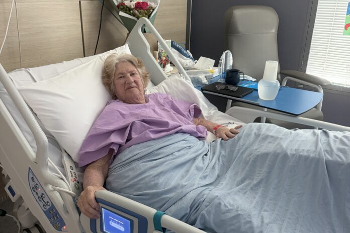 Sunshine Coast grandmother Robyn, 83, is recovering in hospital after suffering a fall and breaking her leg. Picture: Supplied