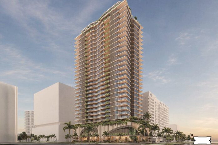 The planned 30-storey tower for Maroochydore.