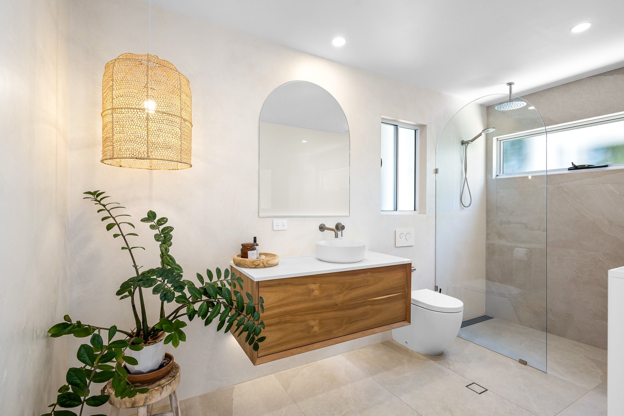 One of three bathrooms at 122 Pacific Boulevard Buddina