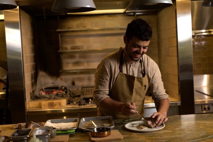 Head chef and owner of The Woodshed at Kin Kin, Oscar Holgado.