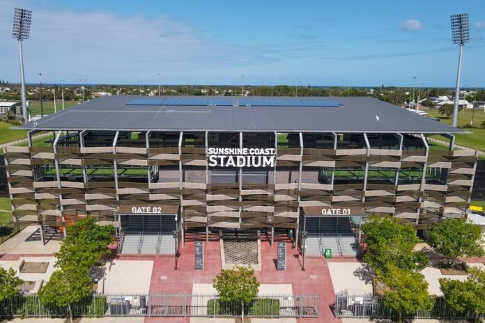 Sunshine Coast Stadium.