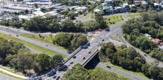 The new-look intersection at Sugar and Mooloolaba roads.