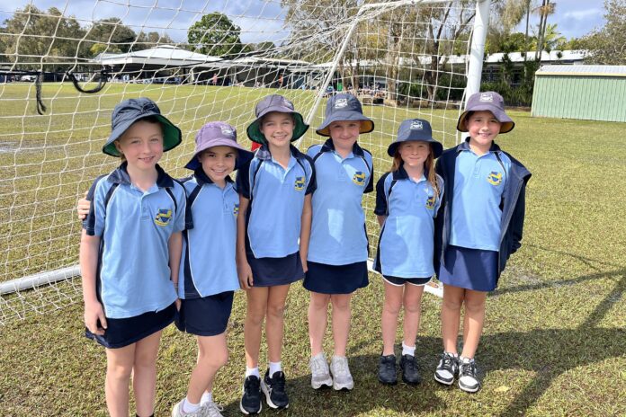 Coolum State School students who play soccer have celebrated a change allowing boys and girls to play together. Picture: Coolum State School
