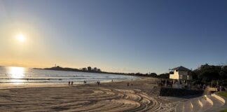 Sunrise views from the seawall. Picture: Sunshine Coast Council.
