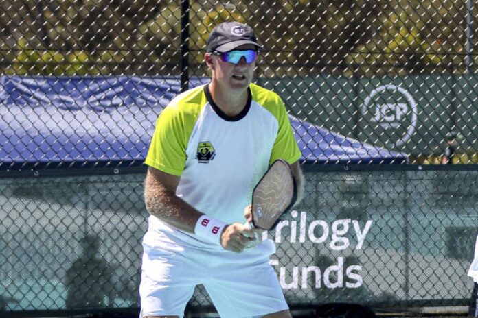 Andrew Kratzmann on a pickleball court.