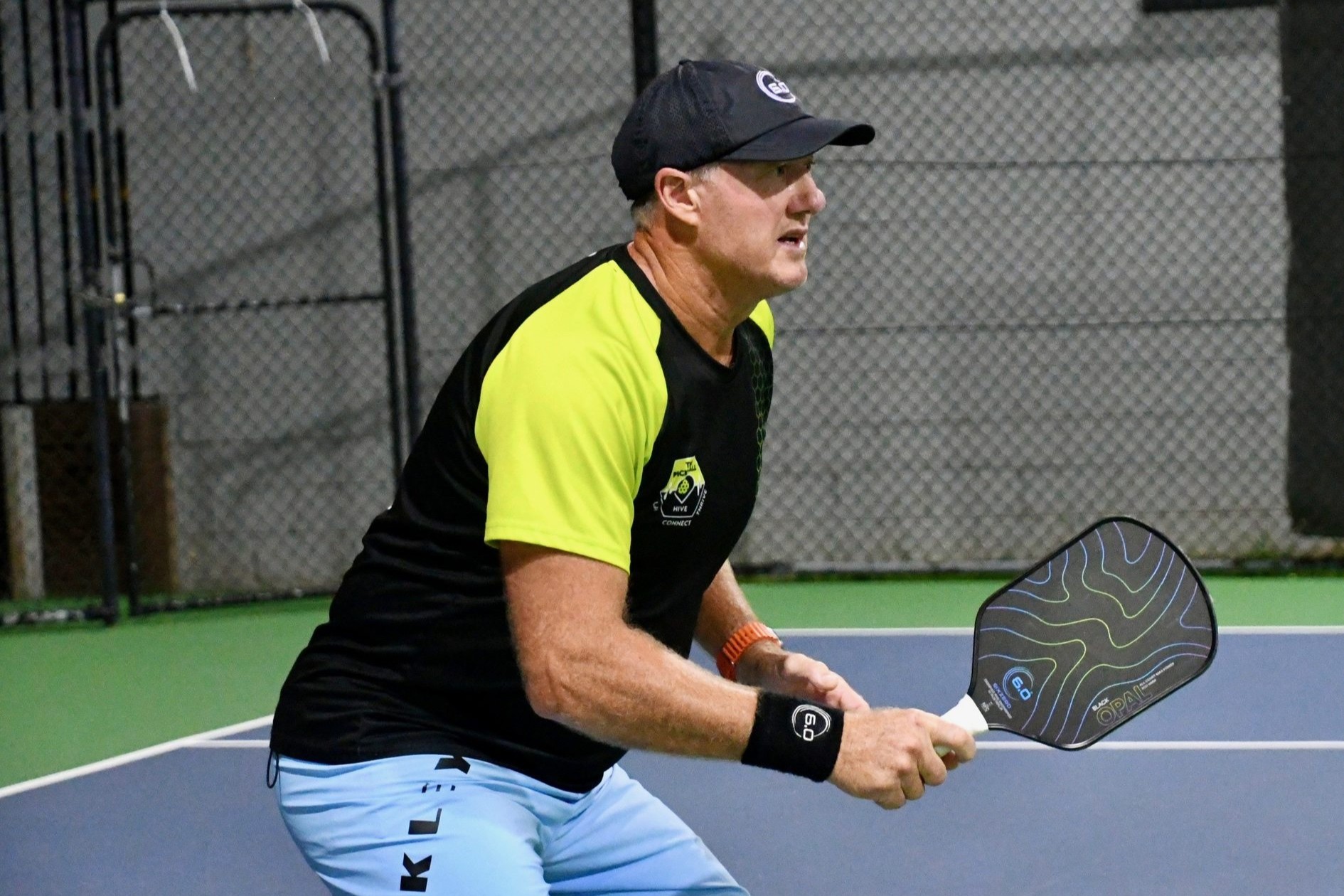 Andrew Kratzmann on a pickleball court.