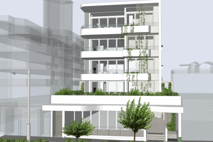 A render of how the building will look from Brisbane Road.