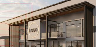 Render of new pet food facility building
