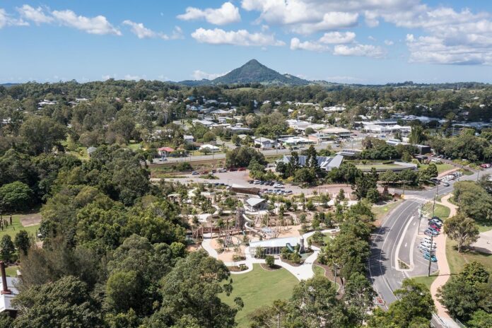 An aerial photo of Cooroy.