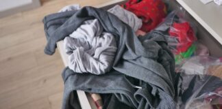 Messy linen drawer