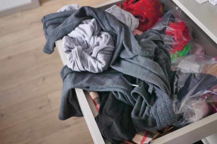 Messy linen drawer