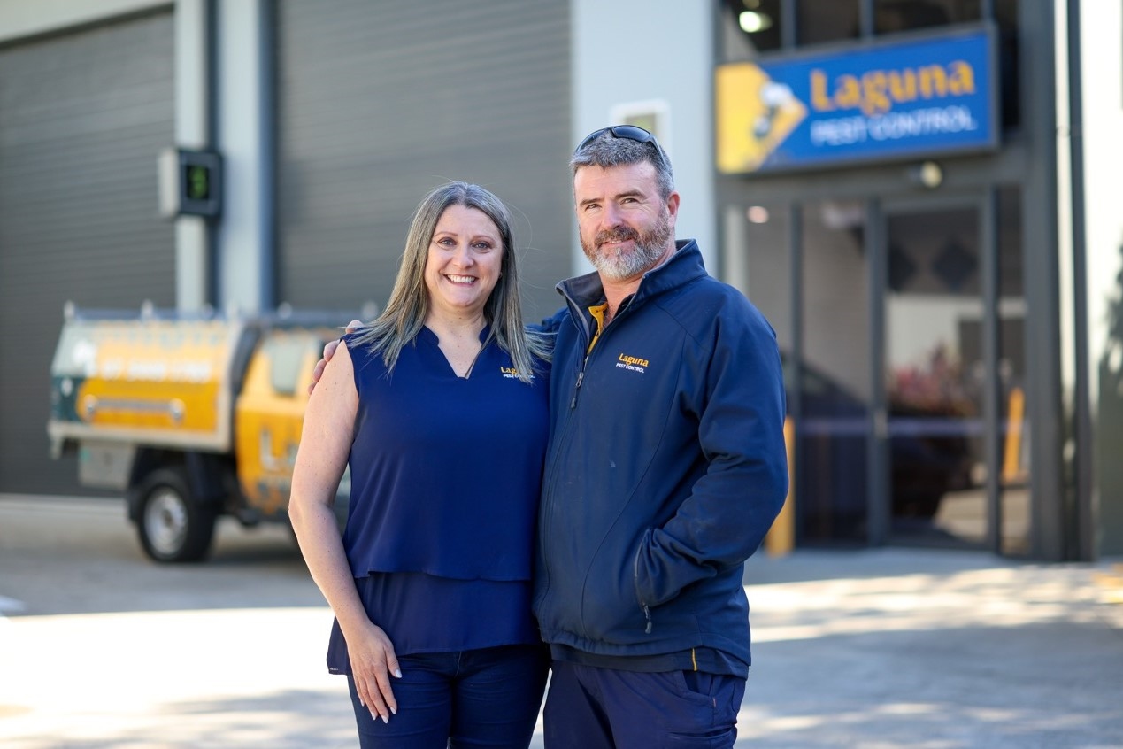 Nicky Turner and Jay Turner from Laguna Pest Control.