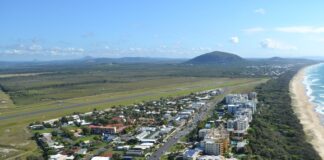 The old runway at Sunshine Coast Airport.