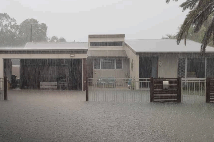 Flooded house