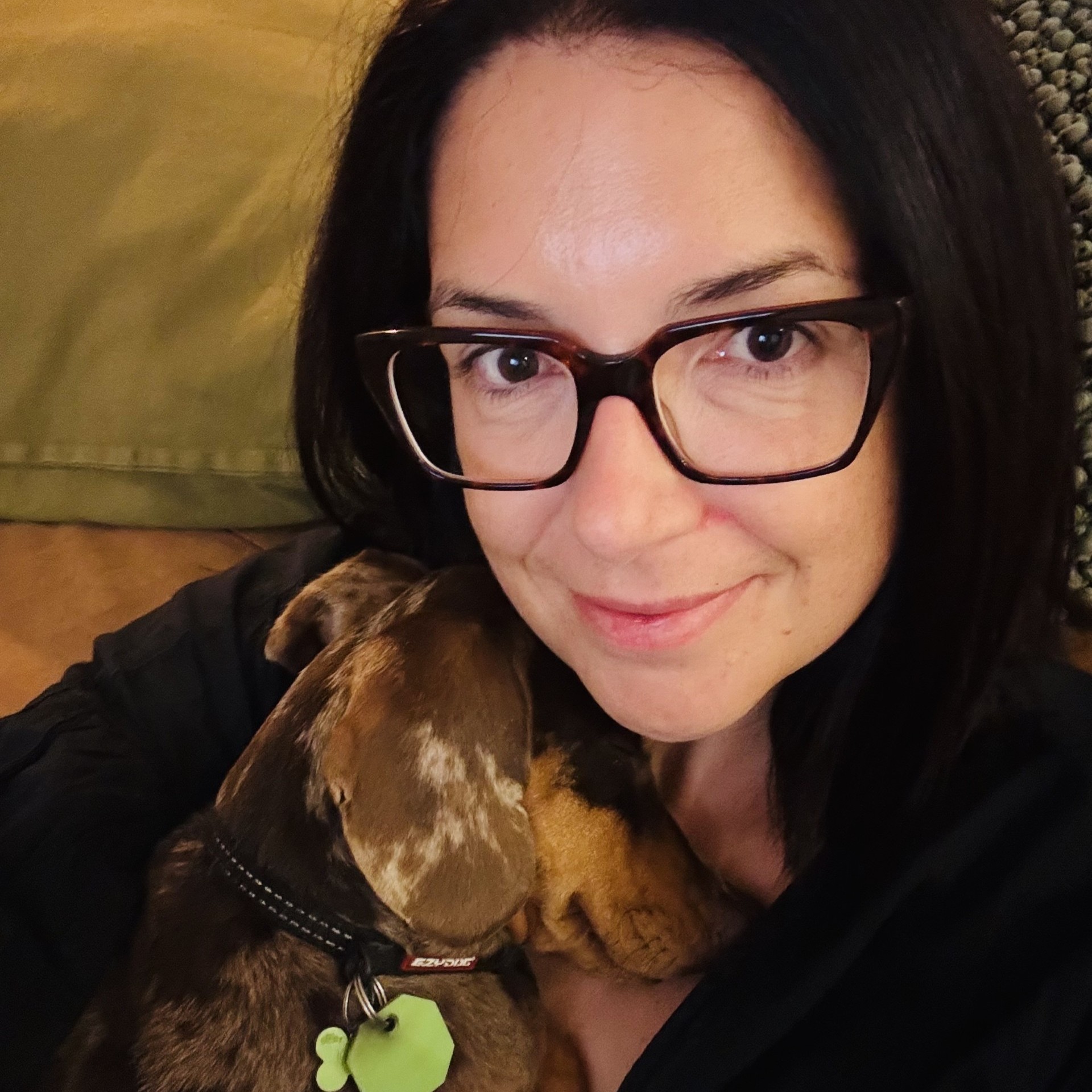 woman with dog