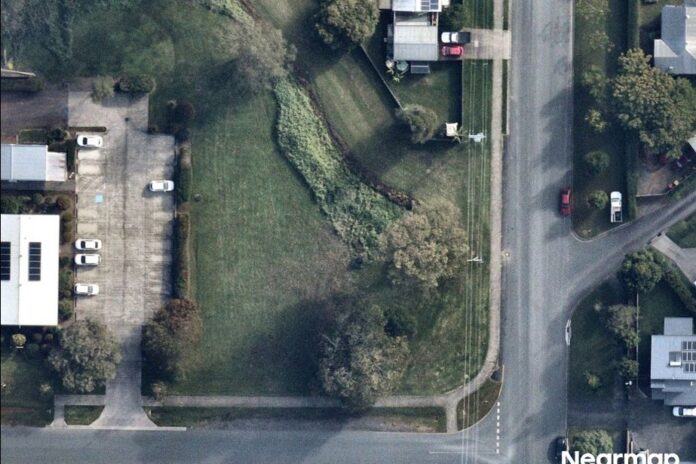 aerial view of park