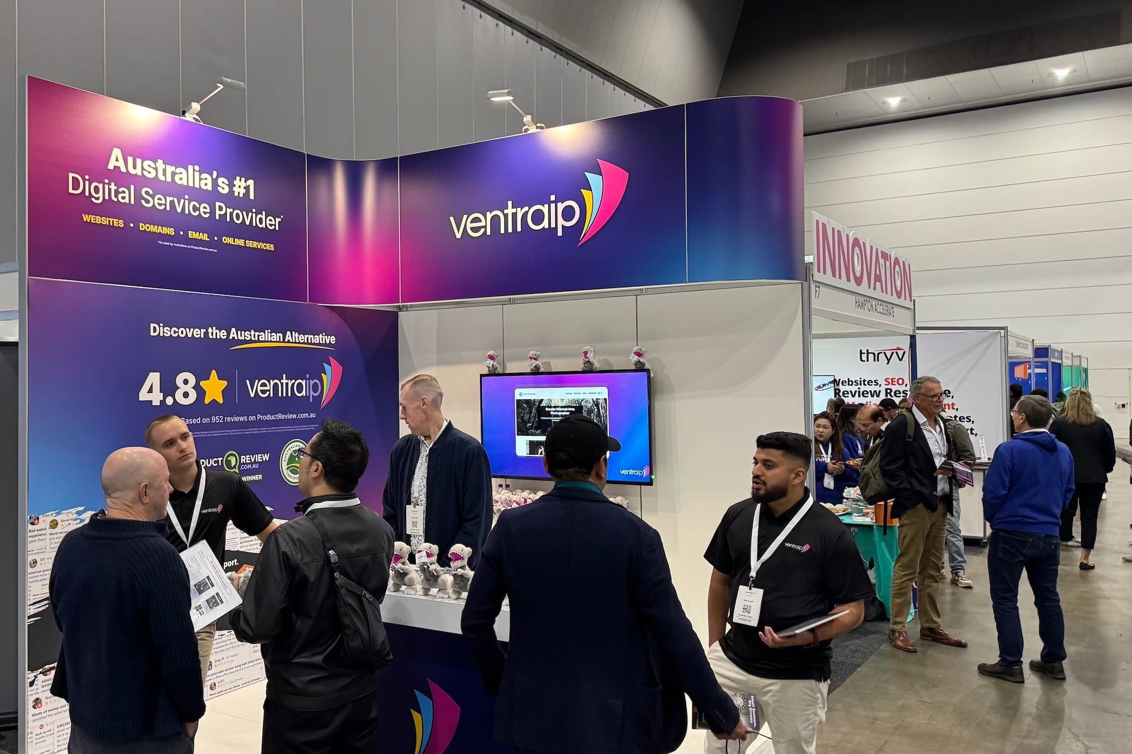 VentraIP's stand at SmallBiz Week 2025.
