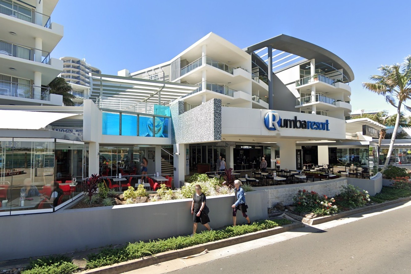 restaurant and apartment building 